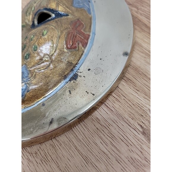 Vintage Brass Crescent Moon Face Made in India 8" x 4" - Picture 3 of 7